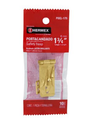 43730 - Portacandado de acero latonado 1-3/4', HERMEX