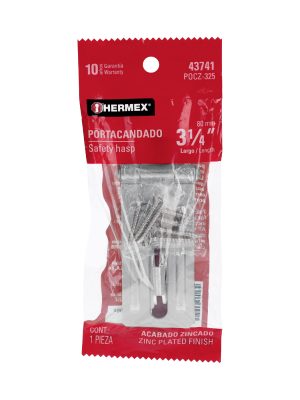 43741 - Portacandado de acero zincado 3-1/4', HERMEX