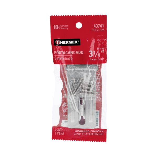 43741 - Portacandado de acero zincado 3-1/4', HERMEX