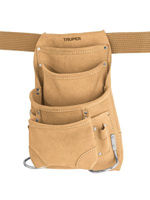 11536 - Porta herramientas de carnaza con 12 compartimentos, Truper