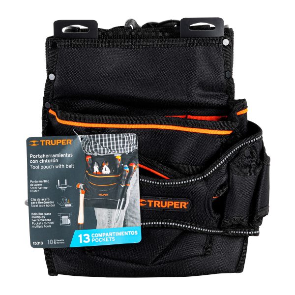15313 - Porta herramientas de poliéster, 13 compartimentos, Truper