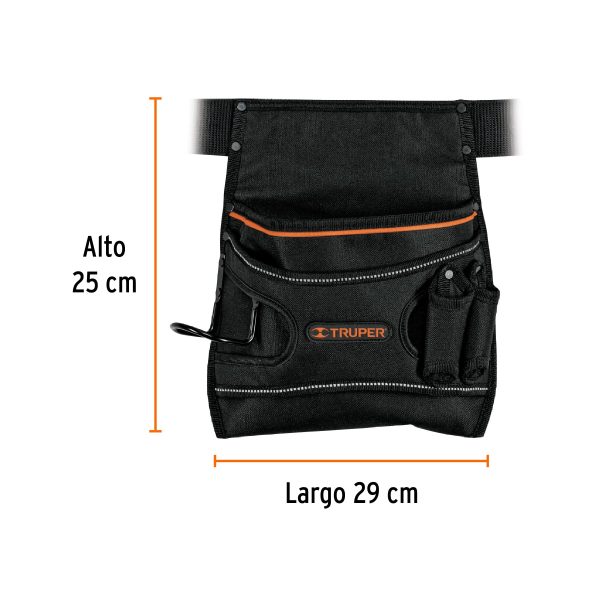 101665 - Porta herramientas de poliéster, 5 compartimentos, Truper