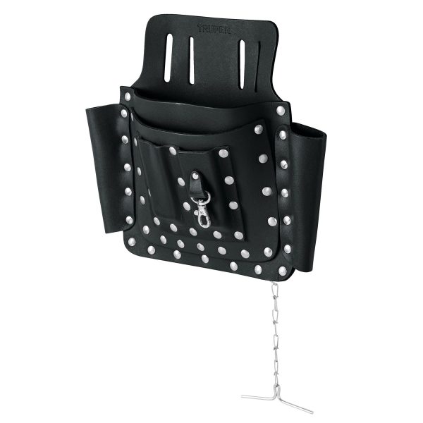 11511 - Porta herramientas de cuero con 8 compartimentos, Truper