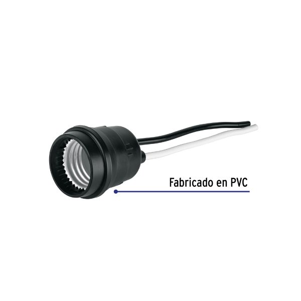 27242 - Portalámpara de PVC para intemperie, Volteck Basic