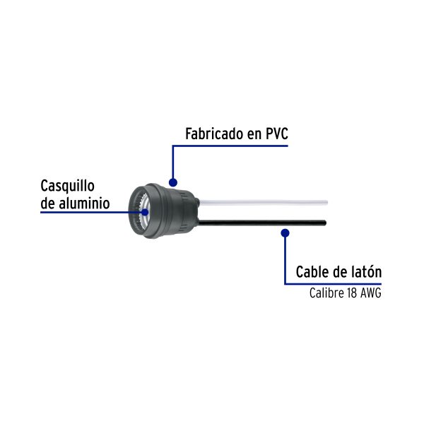 48093 - Portalámpara de PVC para intemperie, a granel, Volteck