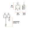 16829 - Polipasto industrial de cadena, 10 toneladas, Truper