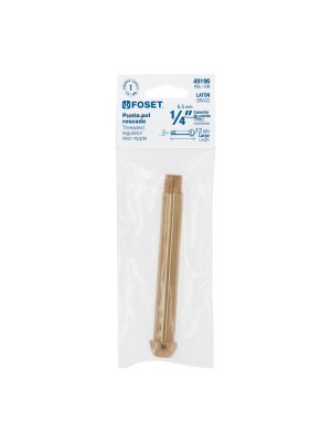 49196 - Punta pol de latón 1/4' x 12 cm, de rosca, Foset