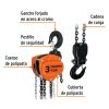 16827 - Polipasto industrial de cadena, 3 toneladas, Truper