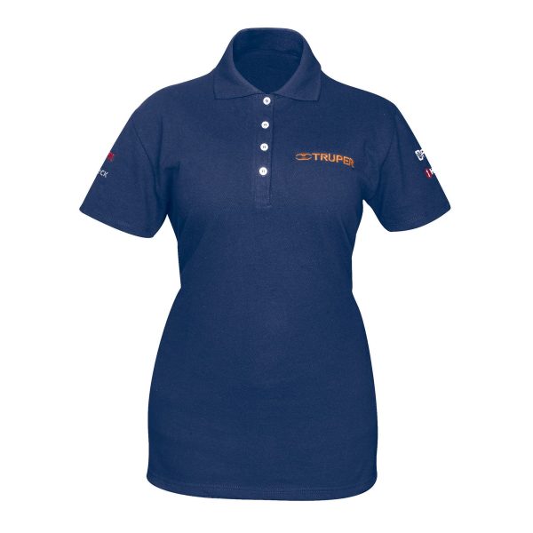 60473 - Playera polo para mujer, azul, M, Truper