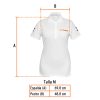 60467 - Playera polo para mujer, blanca, M, Truper