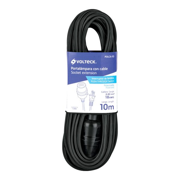 47144 - Portalámparas con cable de 10 m, VOLTECK