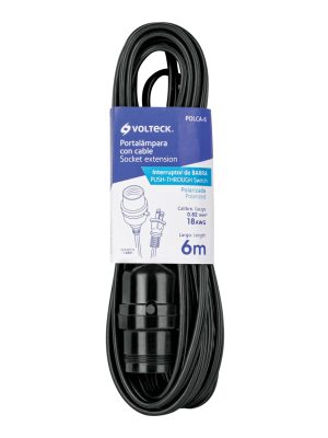 47143 - Portalámparas con cable de 6 m, VOLTECK