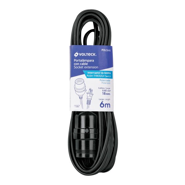 47143 - Portalámparas con cable de 6 m, VOLTECK