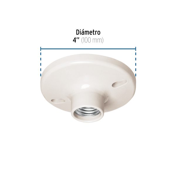 45883 - Portalámpara 4' de baquelita a granel, VOLTECK