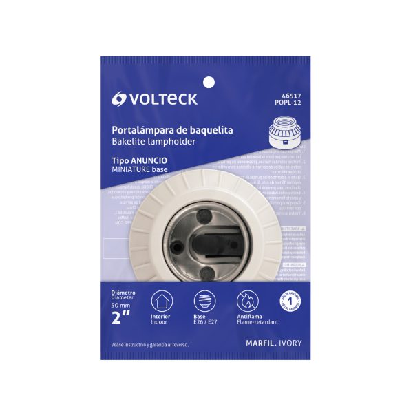 46517 - Portalámpara de baquelita, tipo anuncio, Volteck