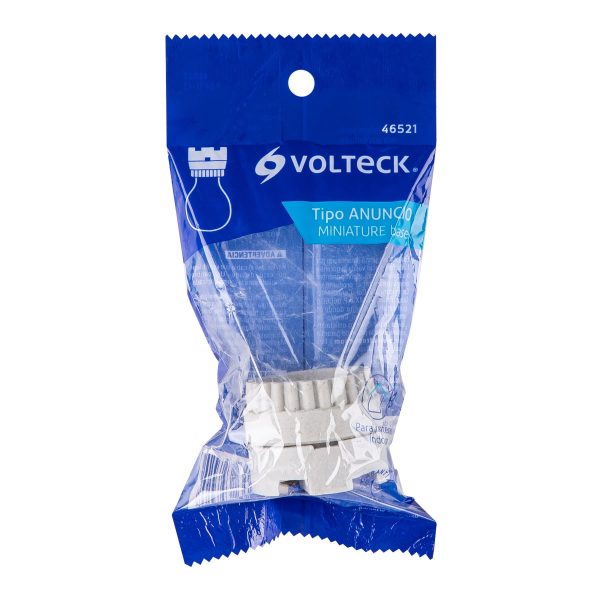 46521 - Portalámpara de porcelana, tipo anuncio, Volteck