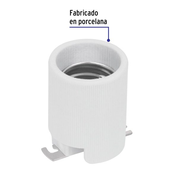 46527 - Portalámpara de porcelana, base tipo Mogul (E39), Volteck