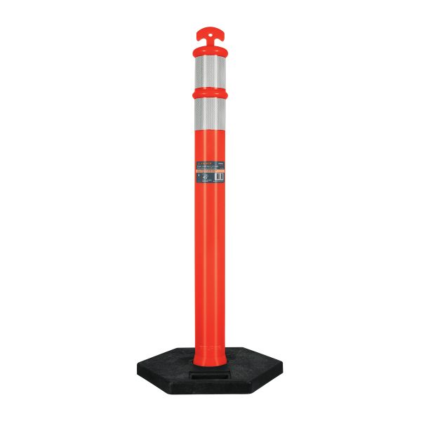 101666 - Poste delimitador de 115 cm de alto con base y reflejante