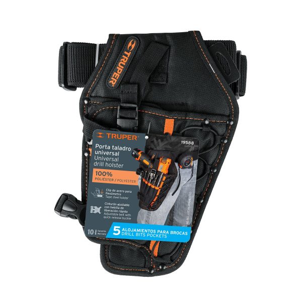 19588 - Porta taladro de poliéster, 6 compartimentos, Truper