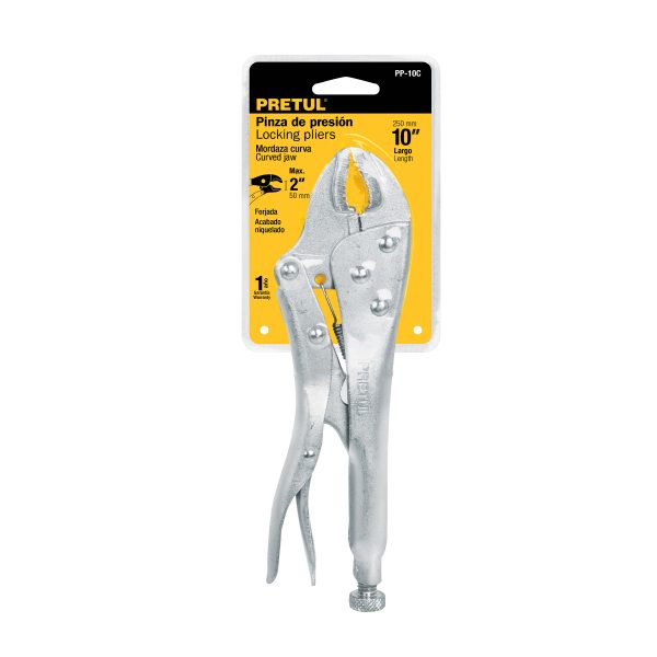 22700 - Pinza de presión 10' mordaza curva, Pretul