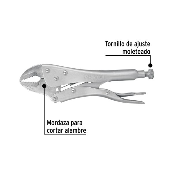 22702 - Pinza de presión 10' mordaza recta, Pretul