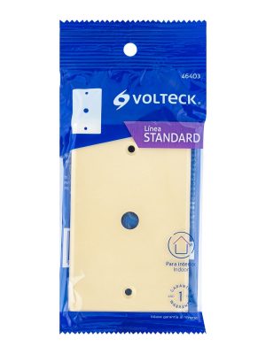 46403 - Placa de ABS pasacable, Standard, marfil, Volteck