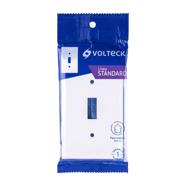 47726 - Placa de ABS para interruptor vertical, Standard, blanco