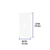 47726 - Placa de ABS para interruptor vertical, Standard, blanco