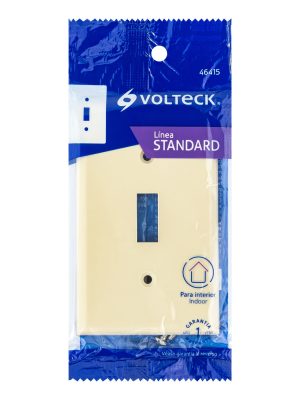 46415 - Placa de ABS para interruptor vertical, Standard, marfil