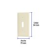 46415 - Placa de ABS para interruptor vertical, Standard, marfil