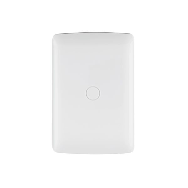 46141 - Placa de ABS, ciega, línea Italiana, color blanco, Volteck