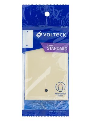 46400 - Placa de ABS ciega, Standard, marfil, Volteck