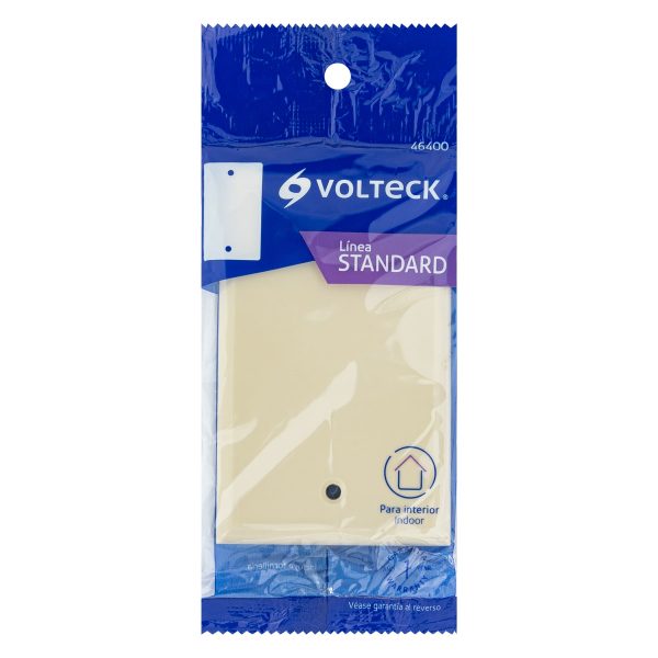 46400 - Placa de ABS ciega, Standard, marfil, Volteck