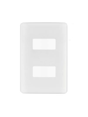 PPDO-B.jpg 27223 - Placa 2 módulos de ABS, blanca, Volteck Basic