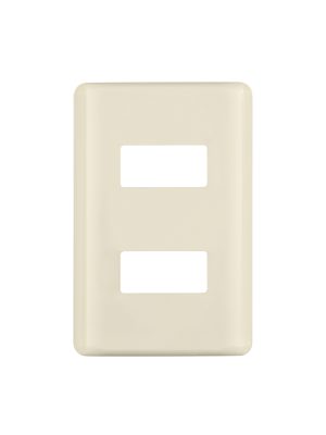 PPDO-BI.jpg 27232 - Placa 2 módulos, marfil, línea Volteck Basic