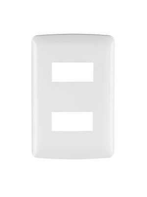 PPDO-IB.jpg 48133 - Placa 2 módulos de ABS, línea Italiana, color blanco