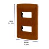 46393 - Placa 2 módulos de ABS, línea Italiana, acabado madera