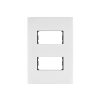 48304 - Placa 2 módulos de ABS, línea Oslo, color blanco, Volteck