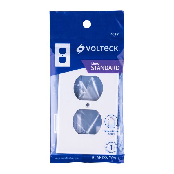 40241 - Placa de ABS dúplex, Standard, blanco Volteck