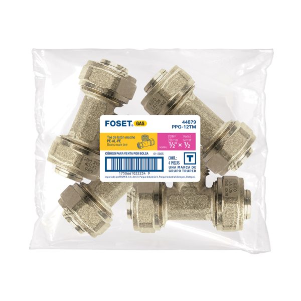 44879 - Tee macho para PEALPE, 1/2', Foset