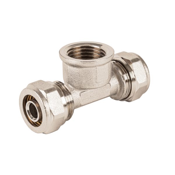 44853 - Tee para PEALPE,3/8x1/2x3/8',con rosca hembra central, Foset