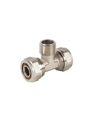 44854 - Tee macho para PEALPE, 3/8x1/2x3/8', Foset