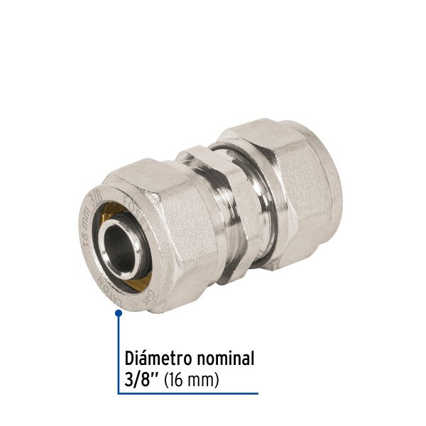 45912 - Cople de compresión para PEALPE, 3/8', Foset