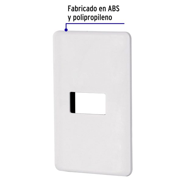 27222 - Placa 1 módulo de ABS, blanca, Volteck Basic