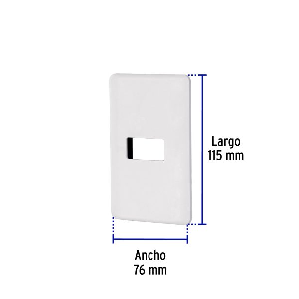 27222 - Placa 1 módulo de ABS, blanca, Volteck Basic