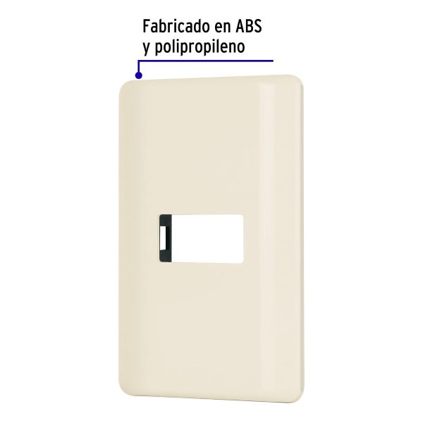 27231 - Placa 1 módulo, marfil, línea Volteck Basic