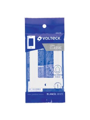 46418 - Placa 1 ventana, de policarbonato, línea Classic, Volteck