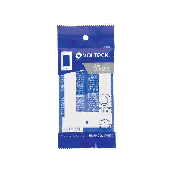 46418 - Placa 1 ventana, de policarbonato, línea Classic, Volteck