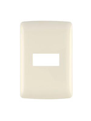 48088 - Placa 1 módulo de ABS, línea Italiana, color marfil, Volteck