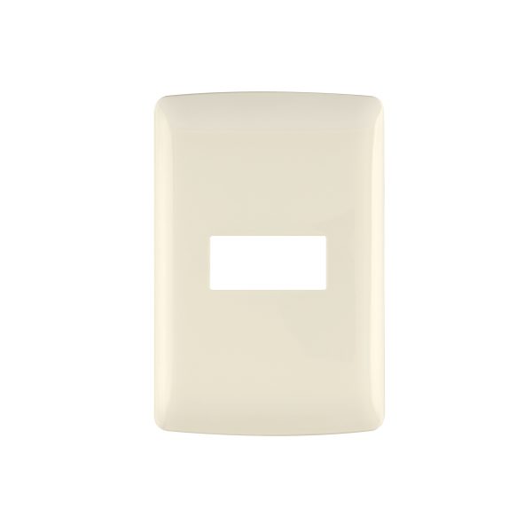 48088 - Placa 1 módulo de ABS, línea Italiana, color marfil, Volteck